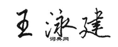 駱恆光王泳建行書個性簽名怎么寫