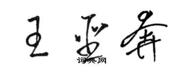 駱恆光王聖奔草書個性簽名怎么寫