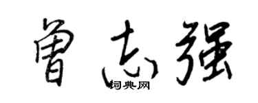 王正良曾志強行書個性簽名怎么寫