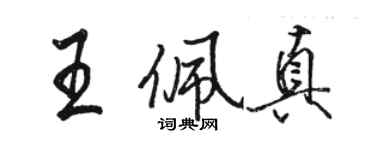 駱恆光王佩真行書個性簽名怎么寫