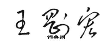 駱恆光王剛宏草書個性簽名怎么寫