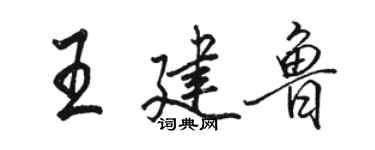 駱恆光王建魯行書個性簽名怎么寫
