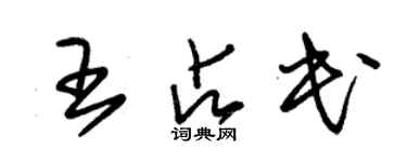 朱錫榮王占民草書個性簽名怎么寫