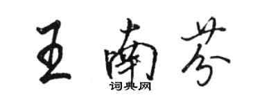 駱恆光王南芬行書個性簽名怎么寫