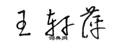 駱恆光王軒萍草書個性簽名怎么寫