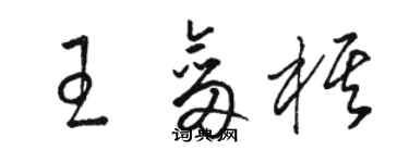 駱恆光王劍棋草書個性簽名怎么寫