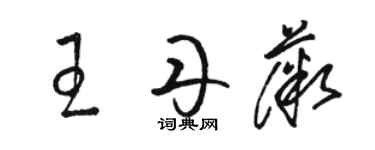 駱恆光王丹薇草書個性簽名怎么寫