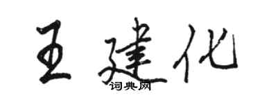 駱恆光王建化行書個性簽名怎么寫