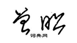 朱錫榮曾昭草書個性簽名怎么寫
