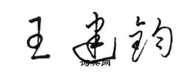 駱恆光王建鈞草書個性簽名怎么寫