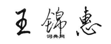 駱恆光王錦惠行書個性簽名怎么寫