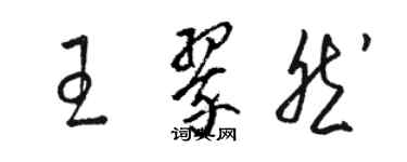 駱恆光王翠然草書個性簽名怎么寫