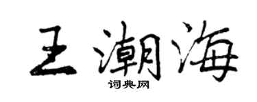 曾慶福王潮海行書個性簽名怎么寫