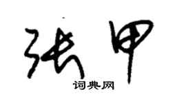 朱錫榮張甲草書個性簽名怎么寫