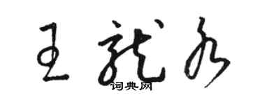 駱恆光王龍水草書個性簽名怎么寫