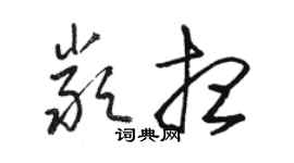 駱恆光嚴想草書個性簽名怎么寫
