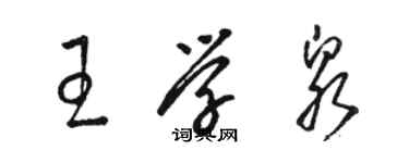 駱恆光王學泉草書個性簽名怎么寫