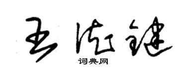 朱錫榮王德鍵草書個性簽名怎么寫