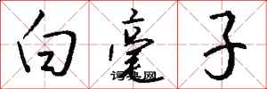 錢沛雲白毫子行書怎么寫