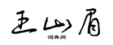 曾慶福王山眉草書個性簽名怎么寫