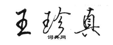 駱恆光王珍真行書個性簽名怎么寫