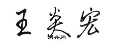 駱恆光王炎宏行書個性簽名怎么寫