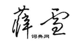 駱恆光薛雪草書個性簽名怎么寫