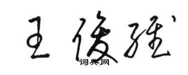 駱恆光王俊維草書個性簽名怎么寫
