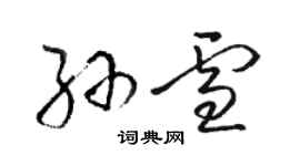 駱恆光孫雪草書個性簽名怎么寫