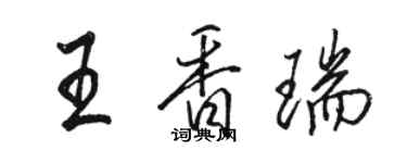 駱恆光王香瑞行書個性簽名怎么寫