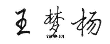 駱恆光王夢楊行書個性簽名怎么寫