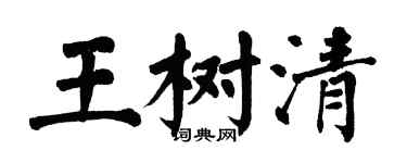 翁闓運王樹清楷書個性簽名怎么寫