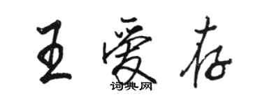 駱恆光王愛存行書個性簽名怎么寫