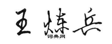 駱恆光王煉兵行書個性簽名怎么寫
