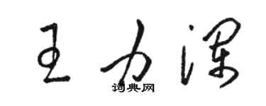 駱恆光王力瀾草書個性簽名怎么寫