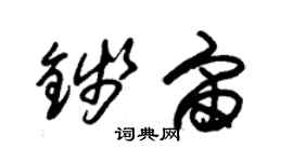 朱錫榮錢宙草書個性簽名怎么寫
