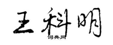 曾慶福王科明行書個性簽名怎么寫