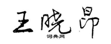 曾慶福王曉昂行書個性簽名怎么寫