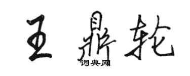 駱恆光王鼎輪行書個性簽名怎么寫