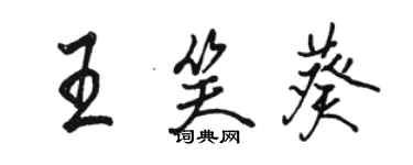 駱恆光王笑葵行書個性簽名怎么寫