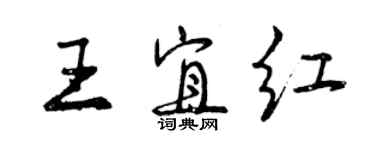 曾慶福王宜紅行書個性簽名怎么寫