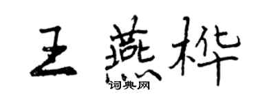曾慶福王燕樺行書個性簽名怎么寫