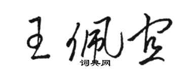 駱恆光王佩宜草書個性簽名怎么寫