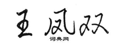 駱恆光王鳳雙行書個性簽名怎么寫