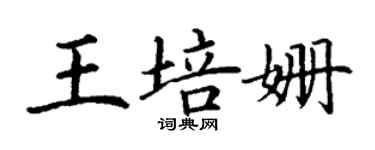 丁謙王培姍楷書個性簽名怎么寫