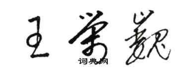 駱恆光王榮巍草書個性簽名怎么寫