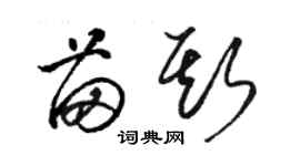 駱恆光苗斯草書個性簽名怎么寫