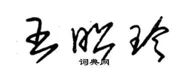 朱錫榮王昭玲草書個性簽名怎么寫