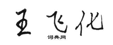 駱恆光王飛化行書個性簽名怎么寫