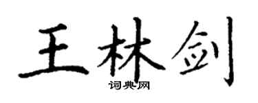丁謙王林劍楷書個性簽名怎么寫